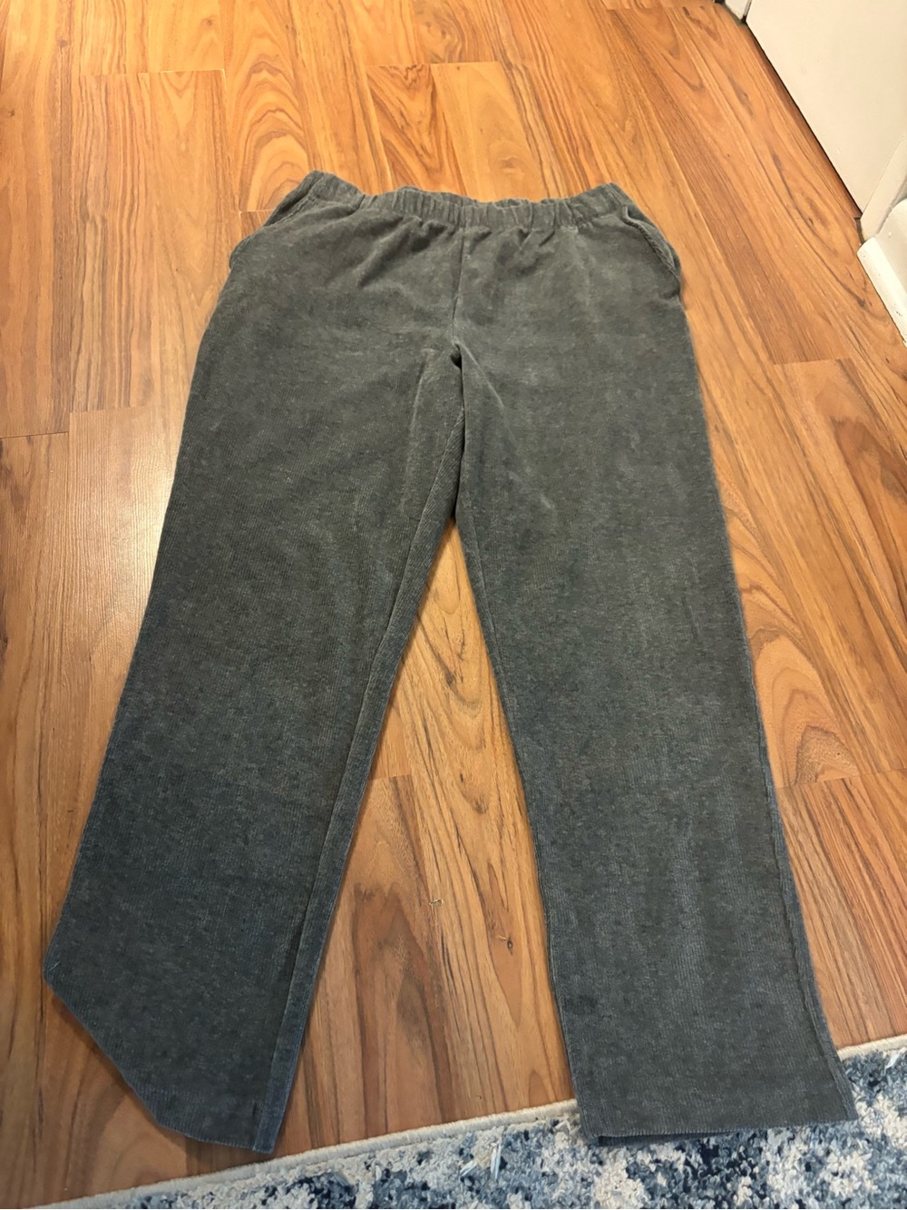 Lands End Gray Plush Lounge Pants